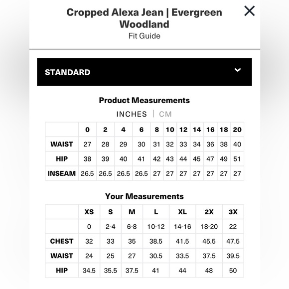 The Kit Cropped Alexa Jean - Evergreen Woodland - NWT - Picture 7 of 7